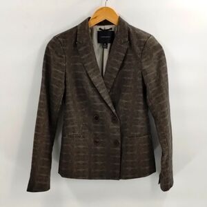 Maison Scotch blazer jacket Snakeskin fitted blazer two button taupe gray black
